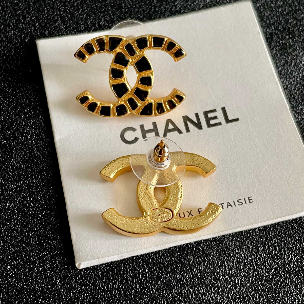 Chanel Interlocking C Stud Earrings - album image 7