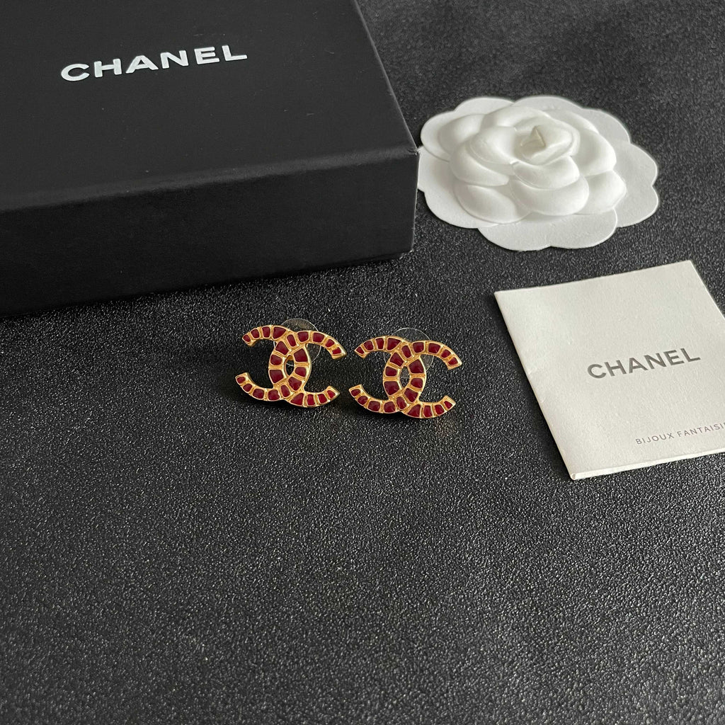 Chanel Interlocking C Stud Earrings - album image 6