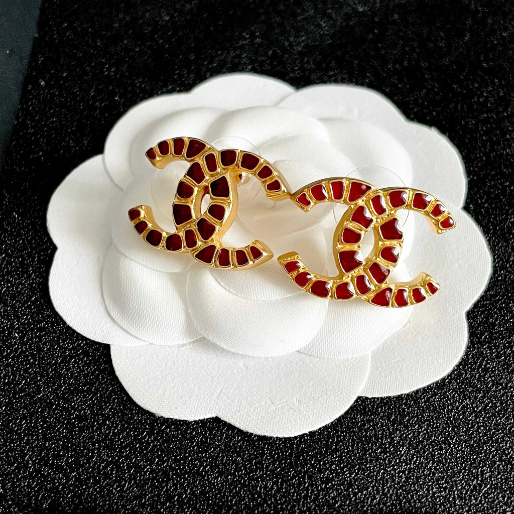 Chanel Interlocking C Stud Earrings - album image 8
