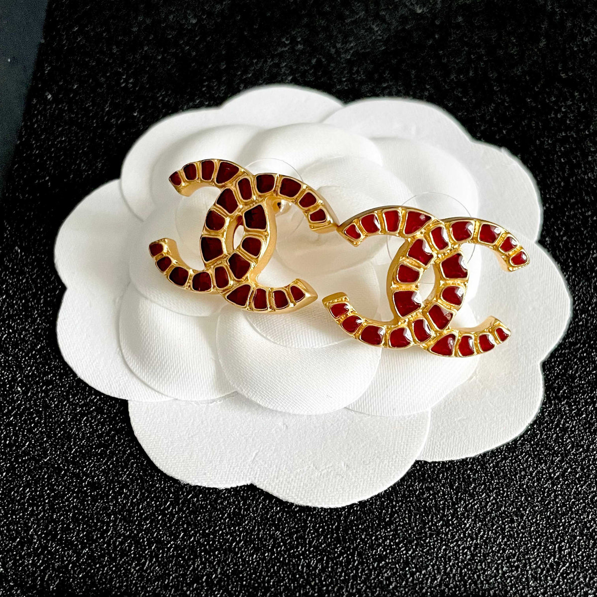 Chanel Interlocking C Stud Earrings - album image 8