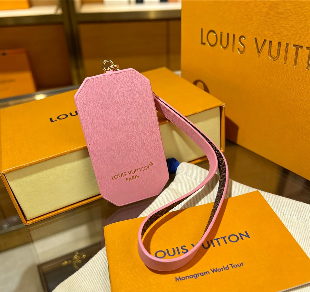 Louis Vuitton SYLT Pink Monogram Leather Luggage Tag - album image 5
