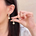 Saint Laurent Gold-Tone Pearl Drop Earrings - album image 1
