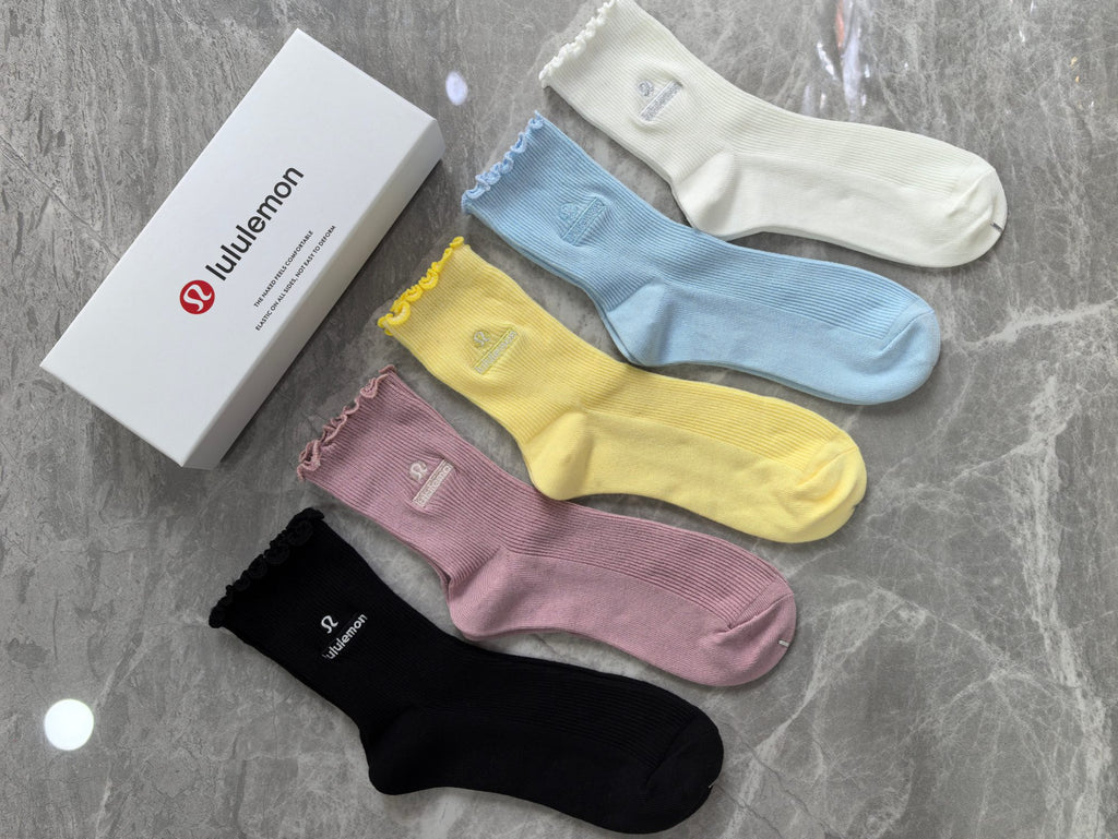 Lululemon pastel small emblem crew socks - view 5