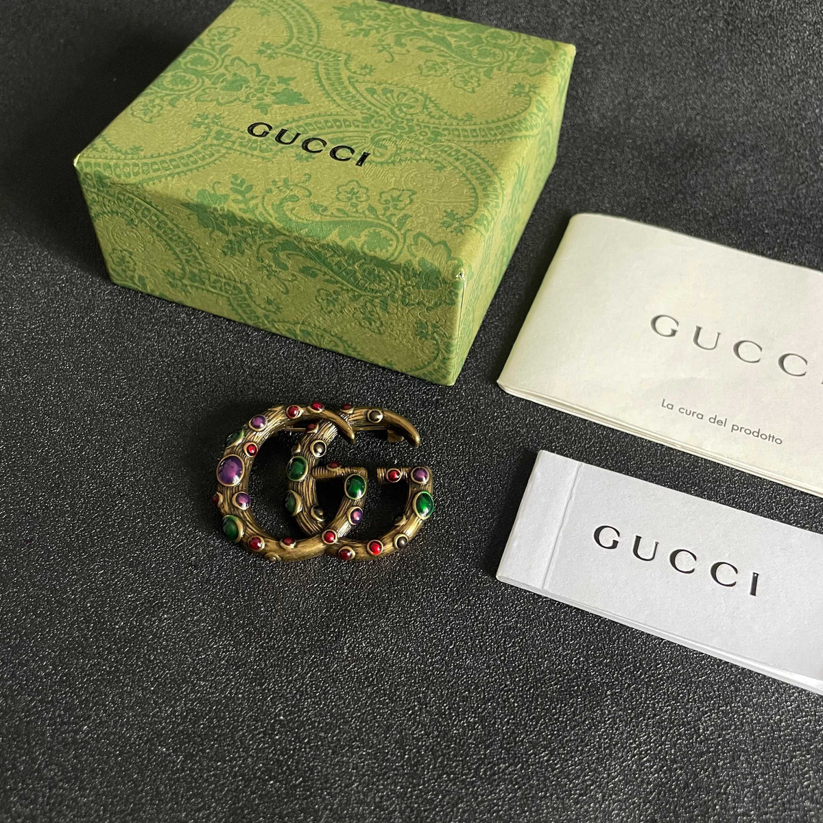 Gucci Gold-Tone Interlocking G Brooch - album image 5