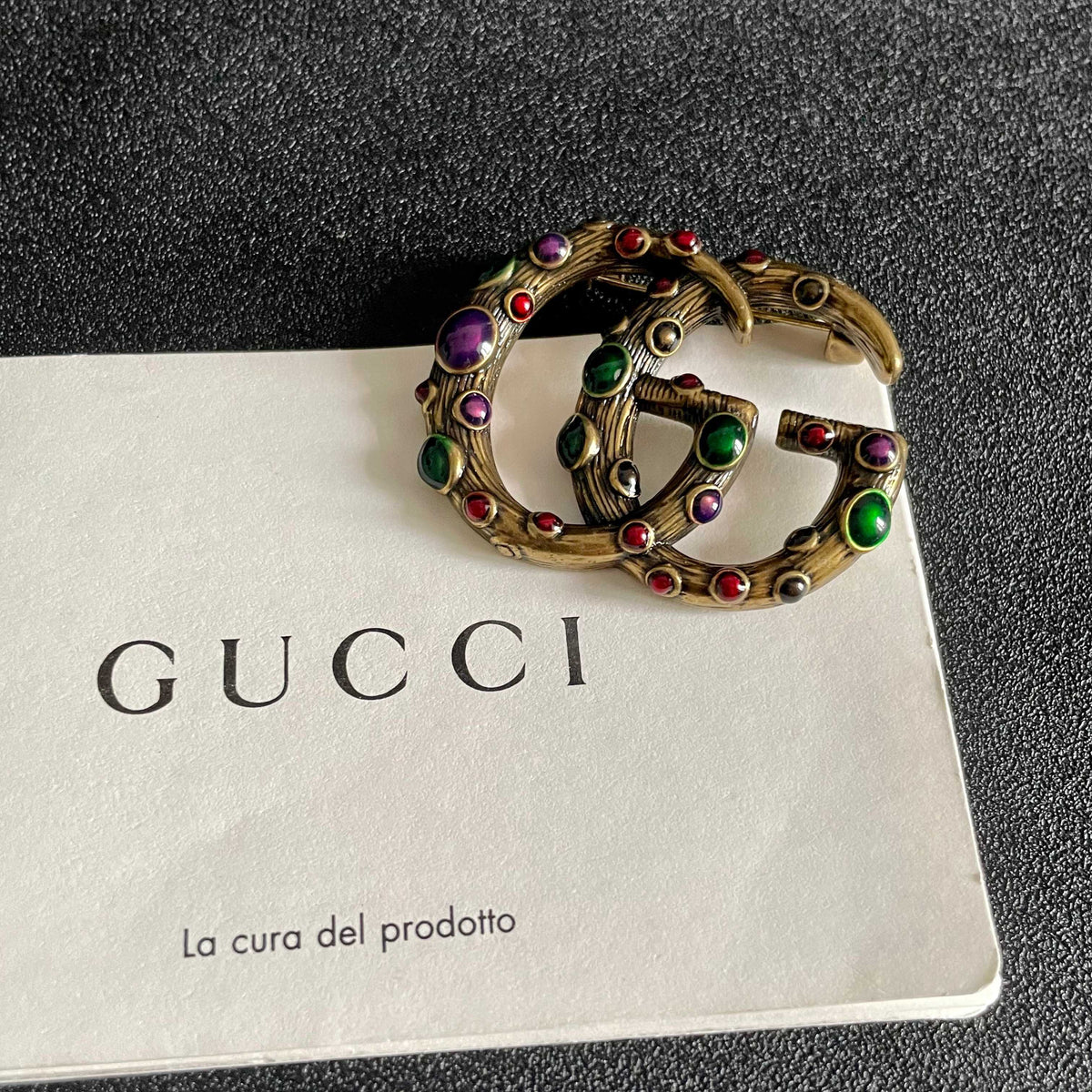 Gucci Gold-Tone Interlocking G Brooch - album image 8