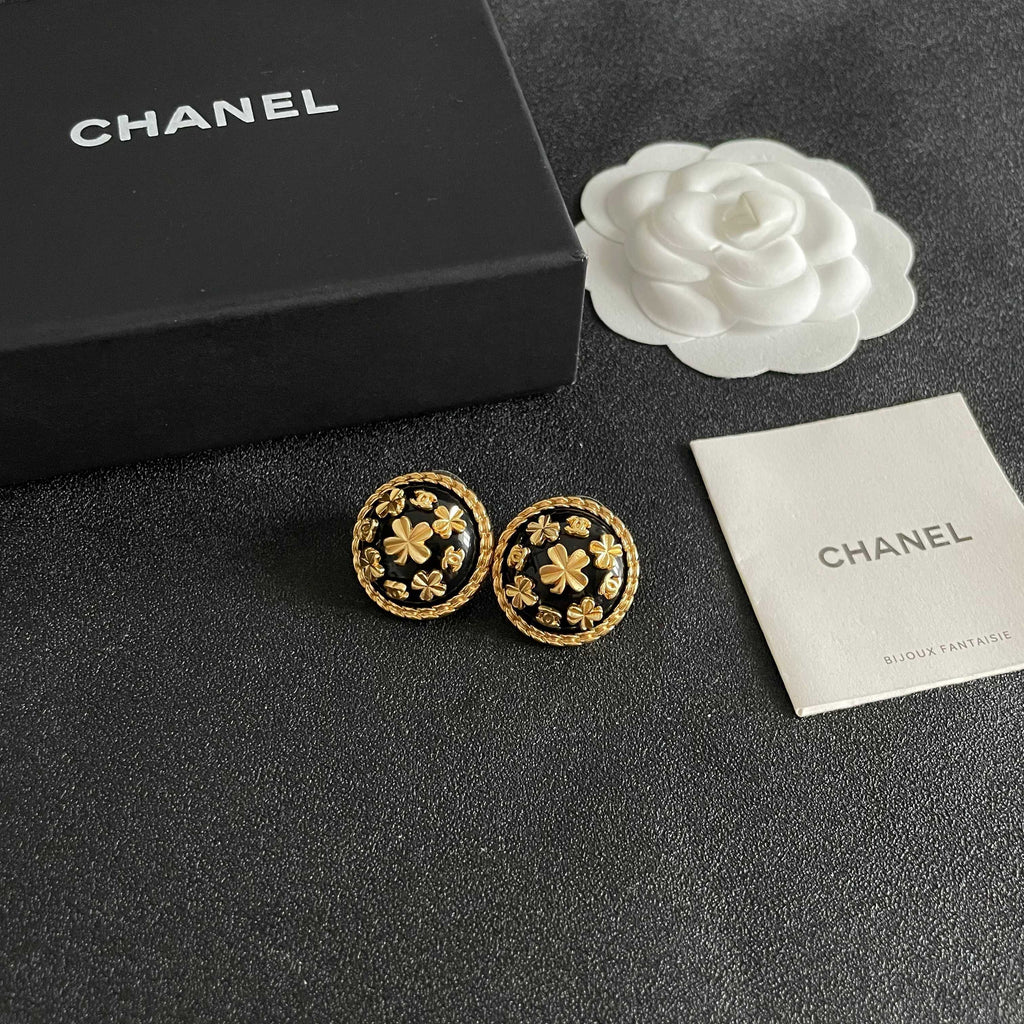 Chanel Interlocking C Camellia Stud Earrings - album image 6