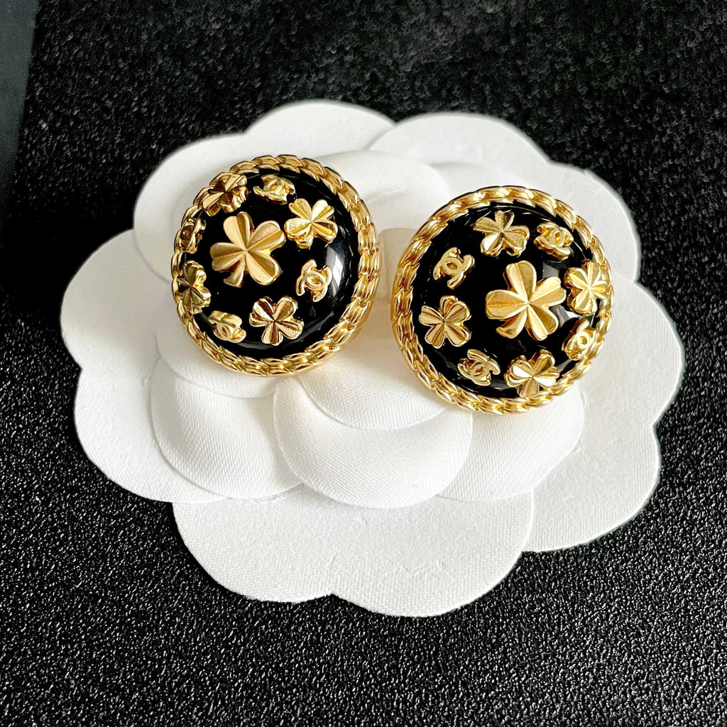 Chanel Interlocking C Camellia Stud Earrings - album image 8