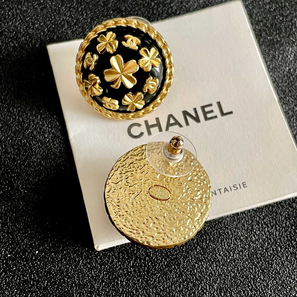 Chanel Interlocking C Camellia Stud Earrings - album image 7