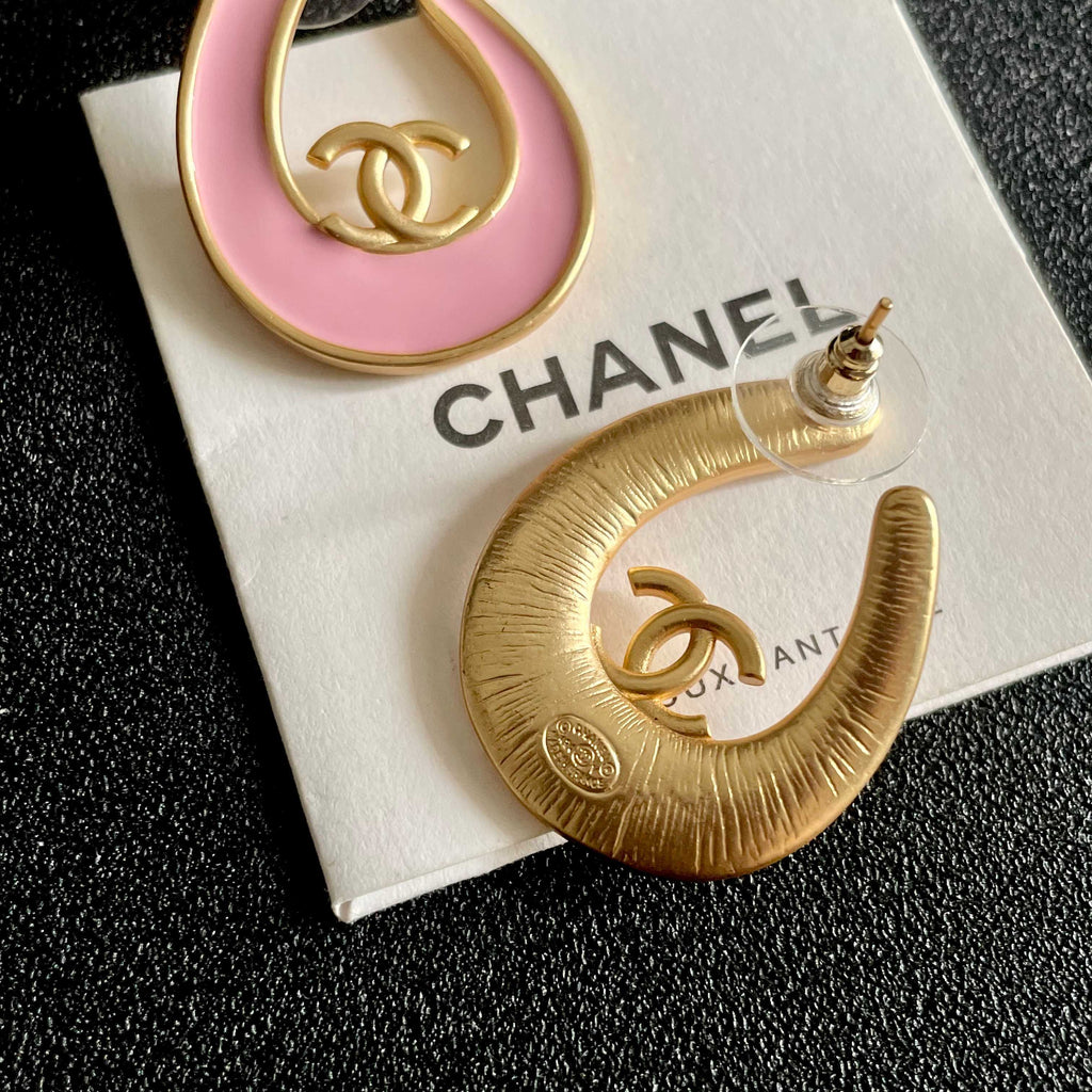 Chanel Interlocking C Stud Earrings - album image 7