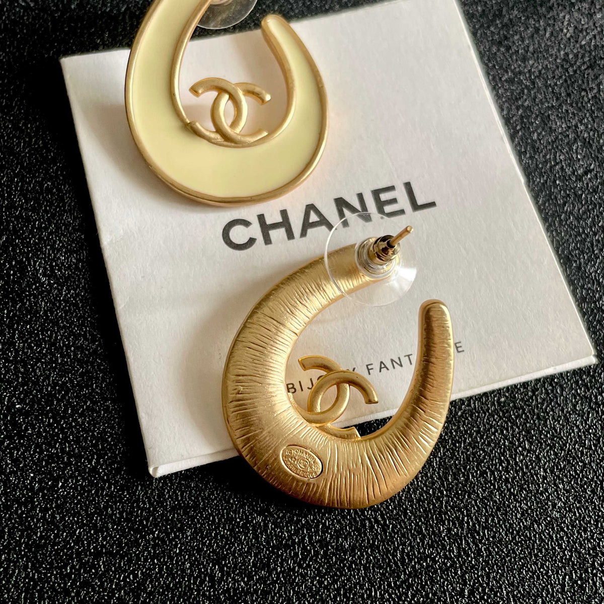 Chanel Interlocking C Stud Earrings - album image 7
