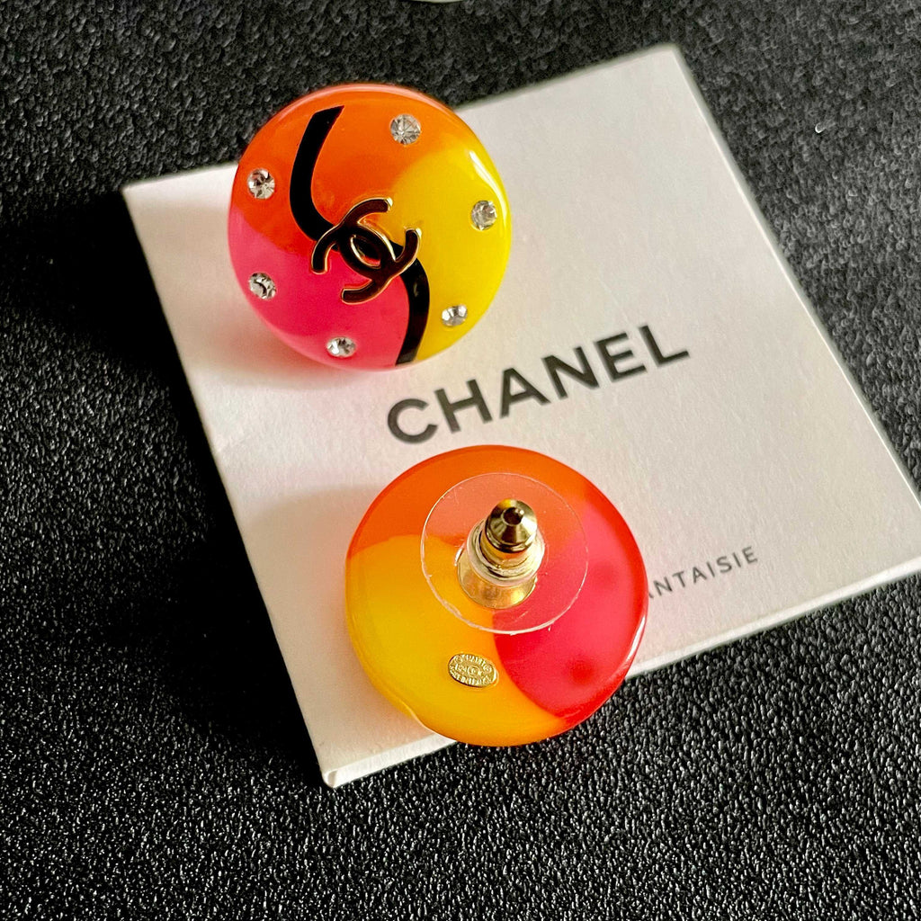 Chanel Interlocking C Multicolor Stud Earrings - album image 7
