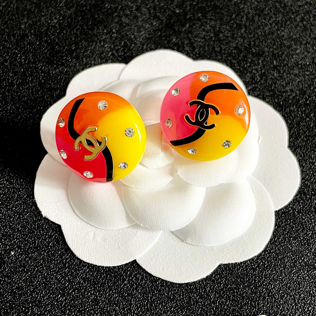 Chanel Interlocking C Multicolor Stud Earrings - album image 8