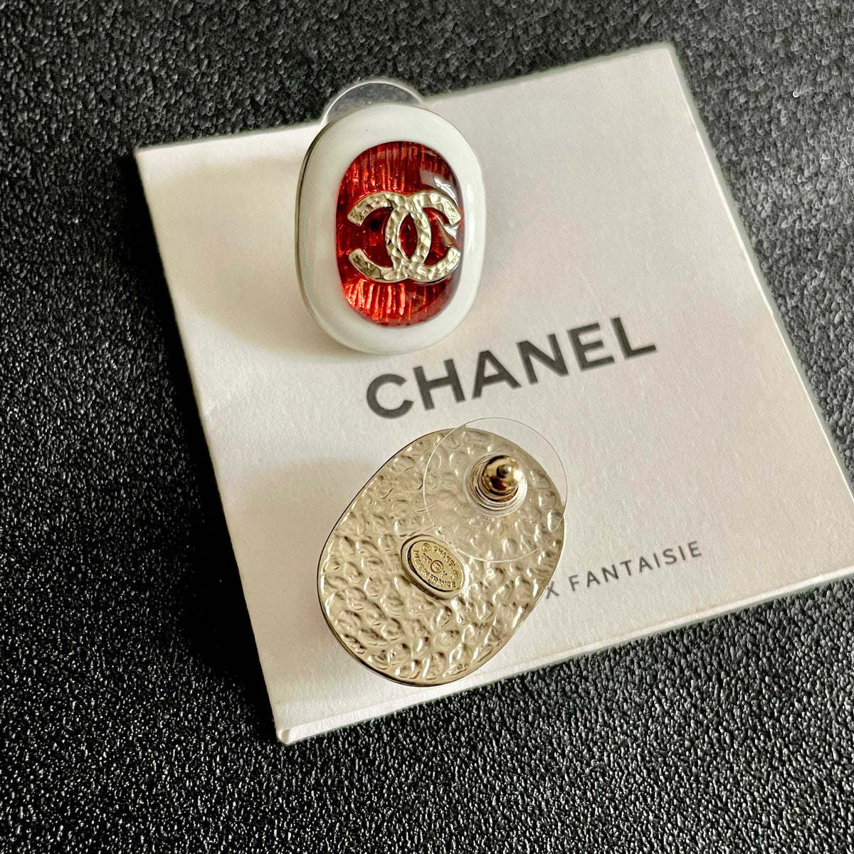Chanel Interlocking C Stud Earrings - album image 7