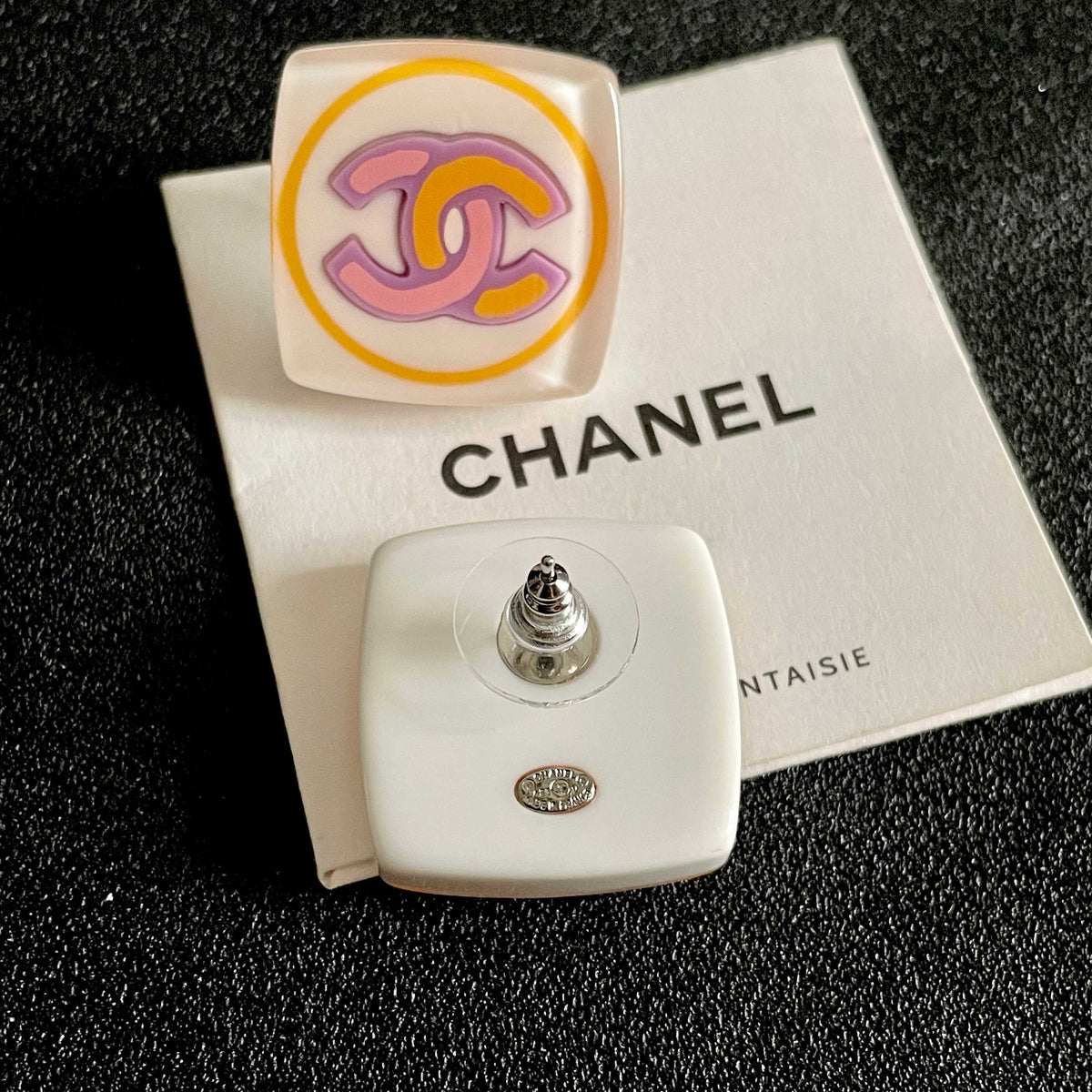 Chanel Interlocking C Stud Earrings - album image 7