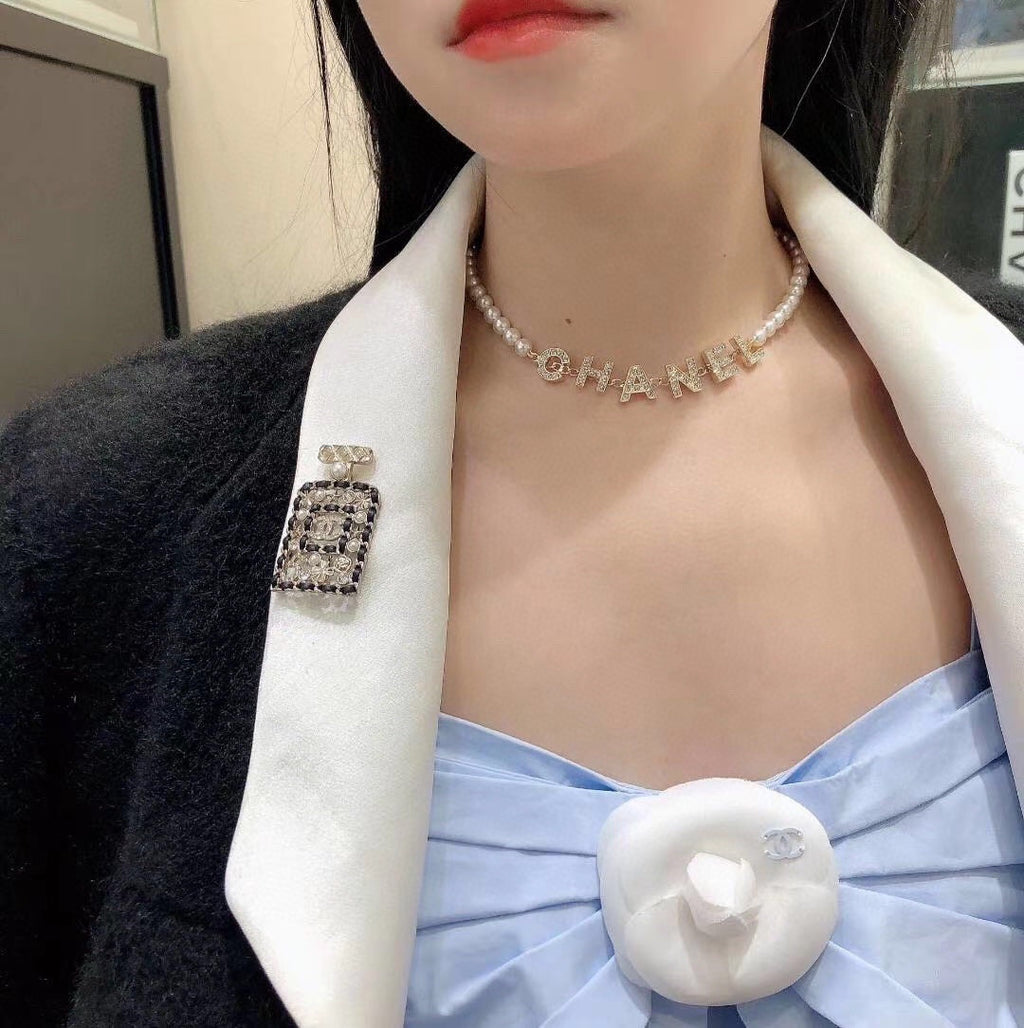 Chanel Pearl Letter Necklace - album image 2
