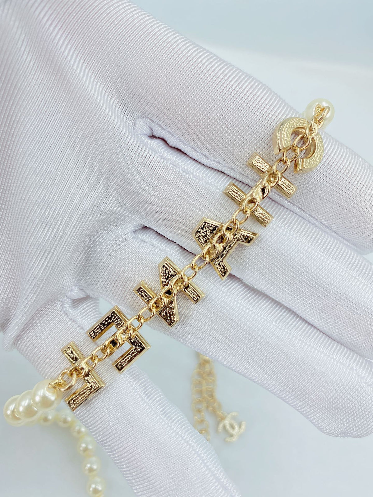 Chanel Pearl Letter Necklace - album image 8