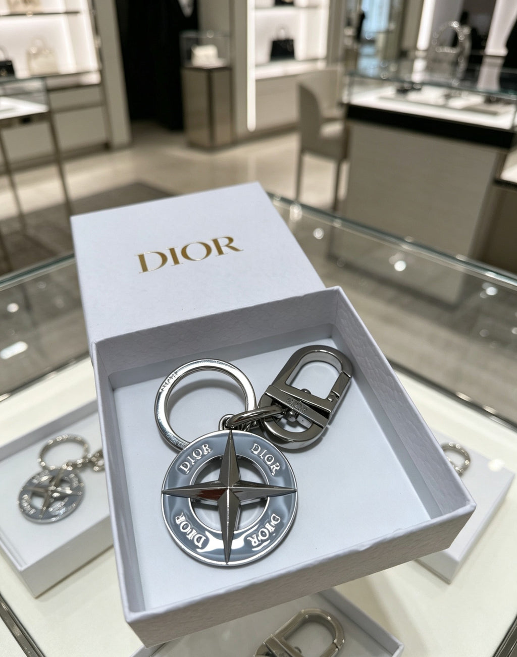 Dior Gray Compass Keychain - product image 1