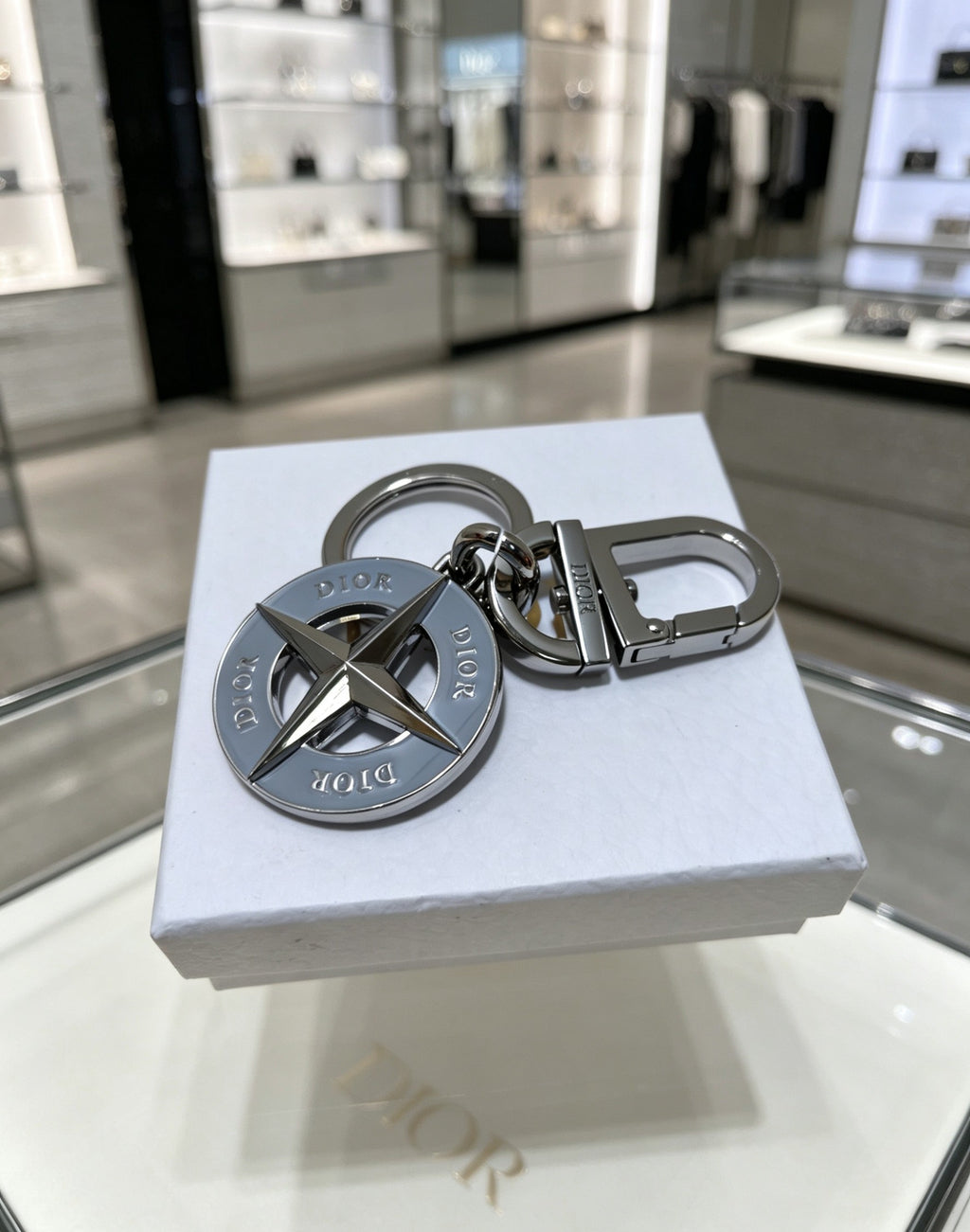 Dior Gray Compass Keychain - product image 2