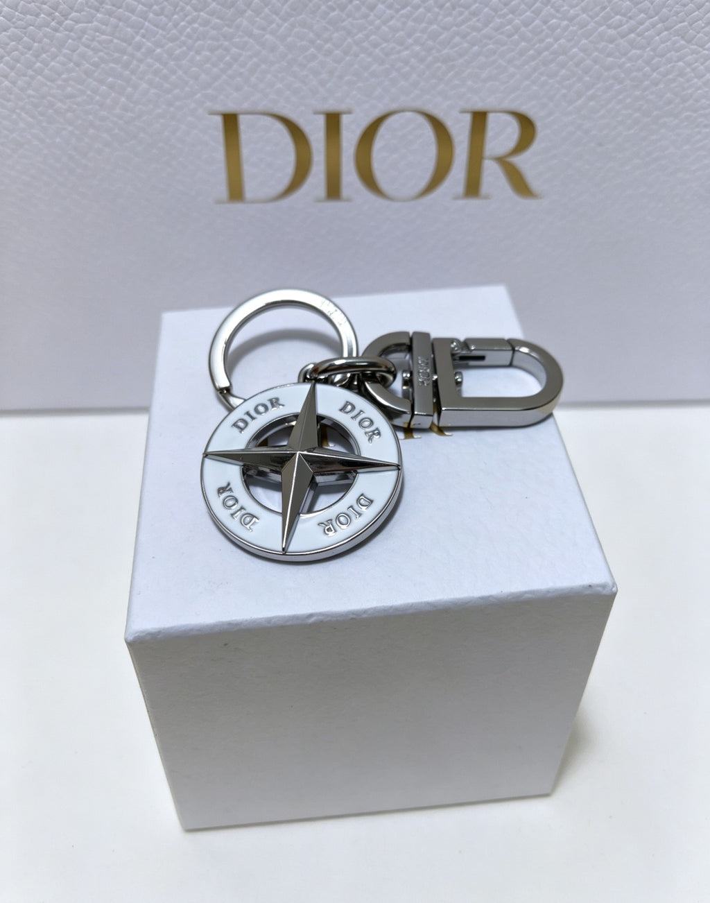 Dior White Compass Keychain - product image 2
