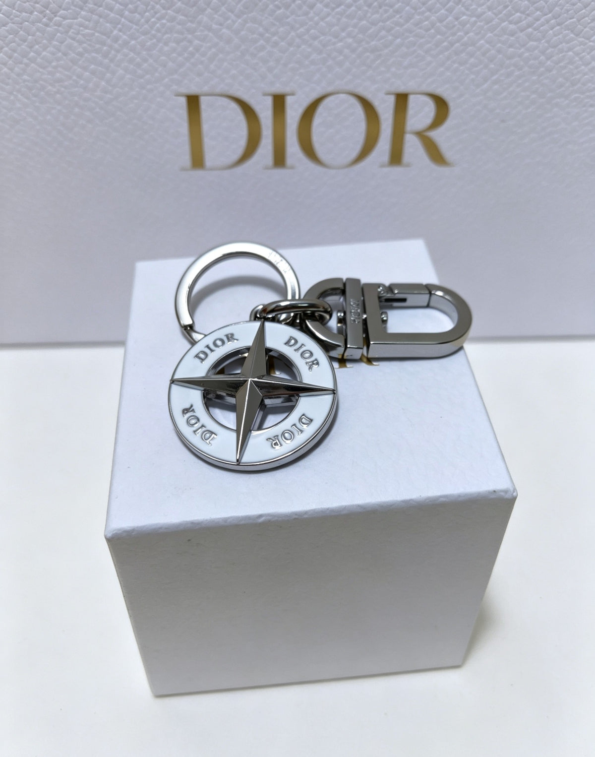 Dior White Compass Keychain - product image 2