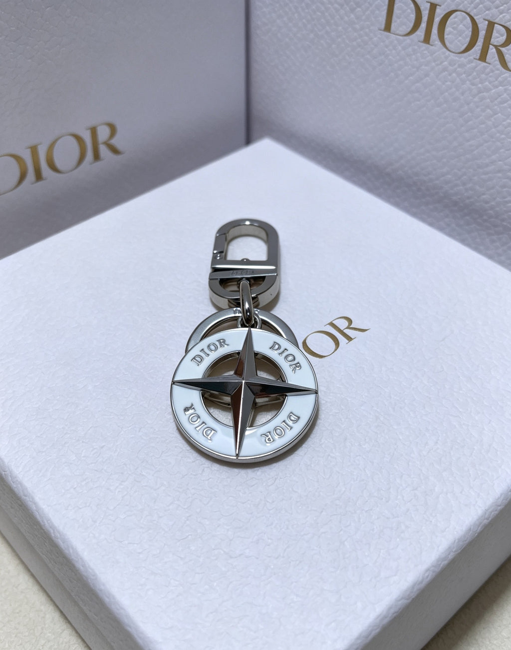 Dior White Compass Keychain - product image 1