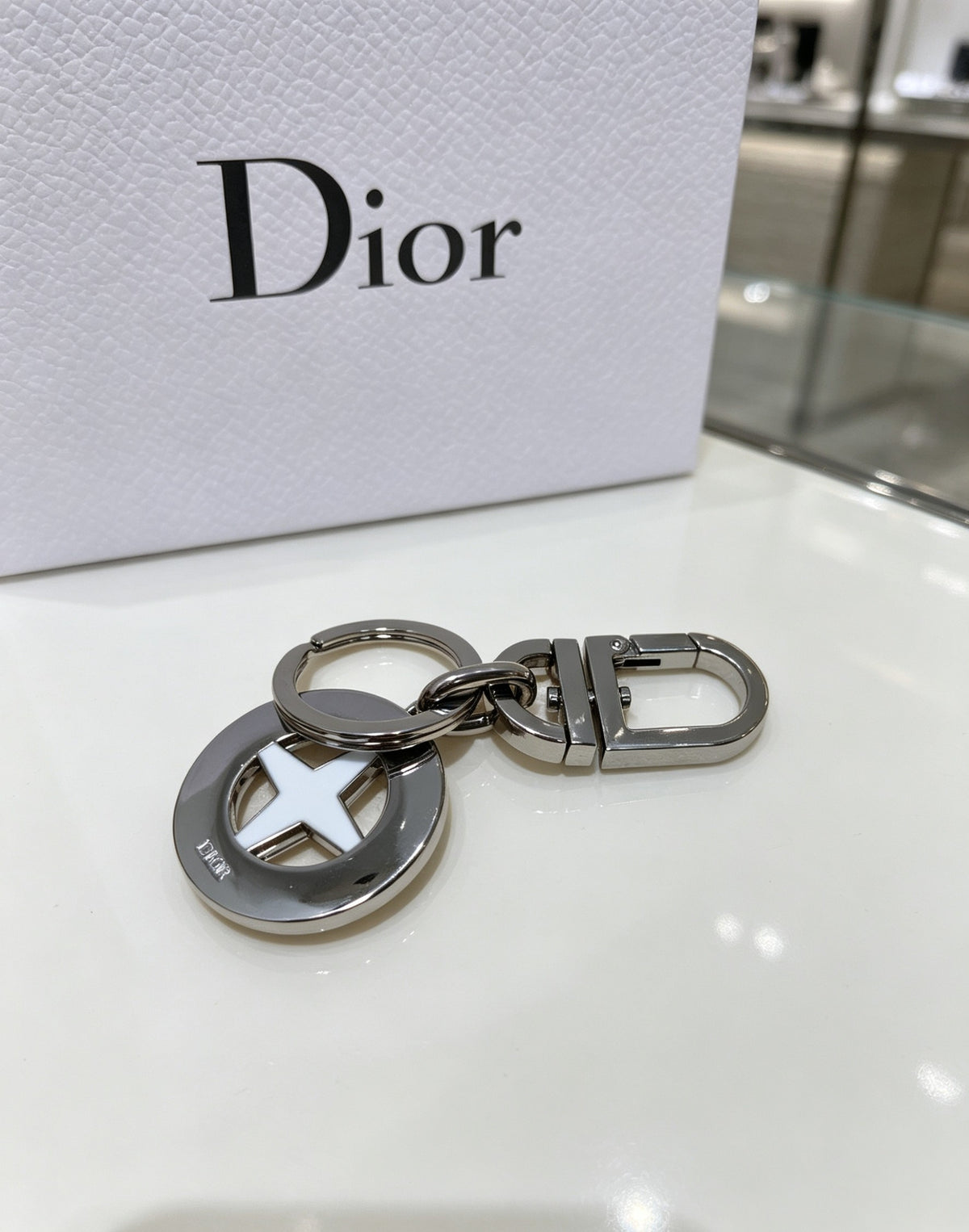 Dior White Compass Keychain - product image 5