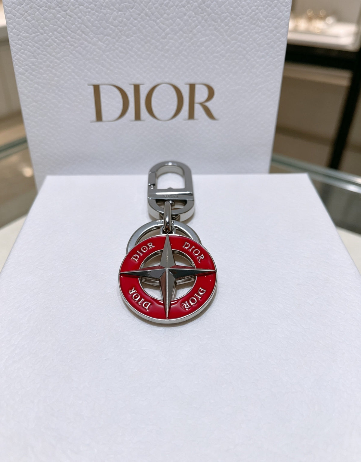 Dior Red Compass Keychain - product image 1