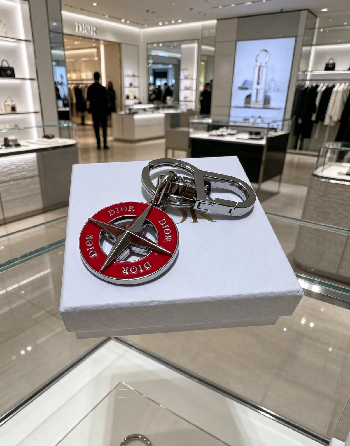 Dior Red Compass Keychain - product image 3