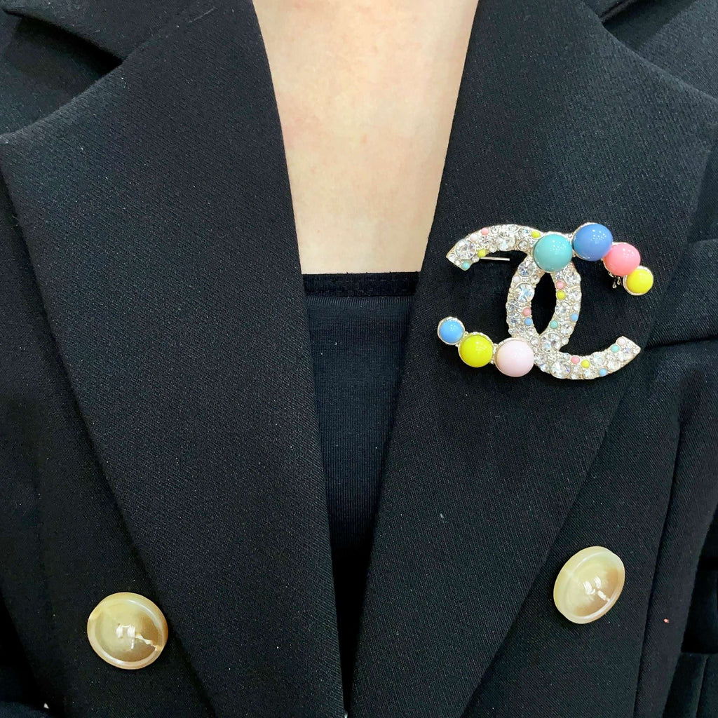 Chanel Multicolor Bead CC Brooch - album image 2