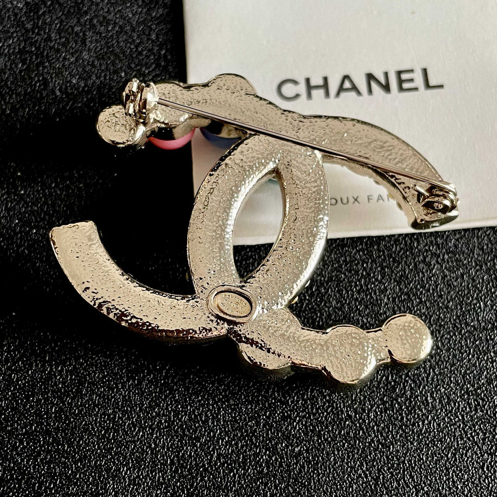 Chanel Multicolor Bead CC Brooch - album image 7
