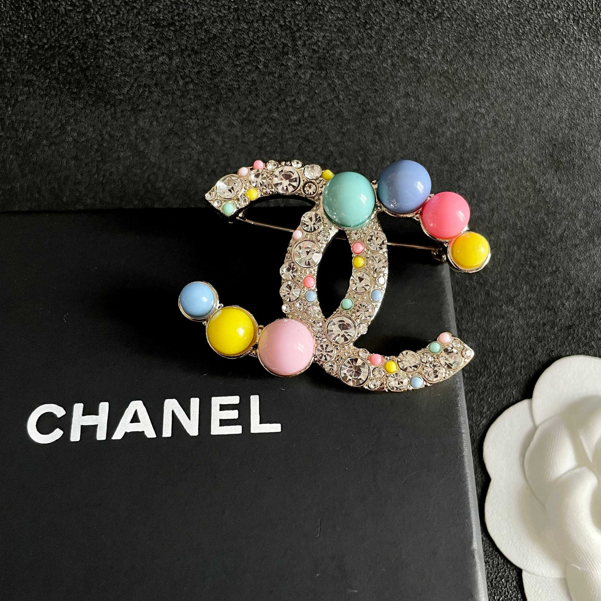 Chanel Multicolor Bead CC Brooch - album image 9