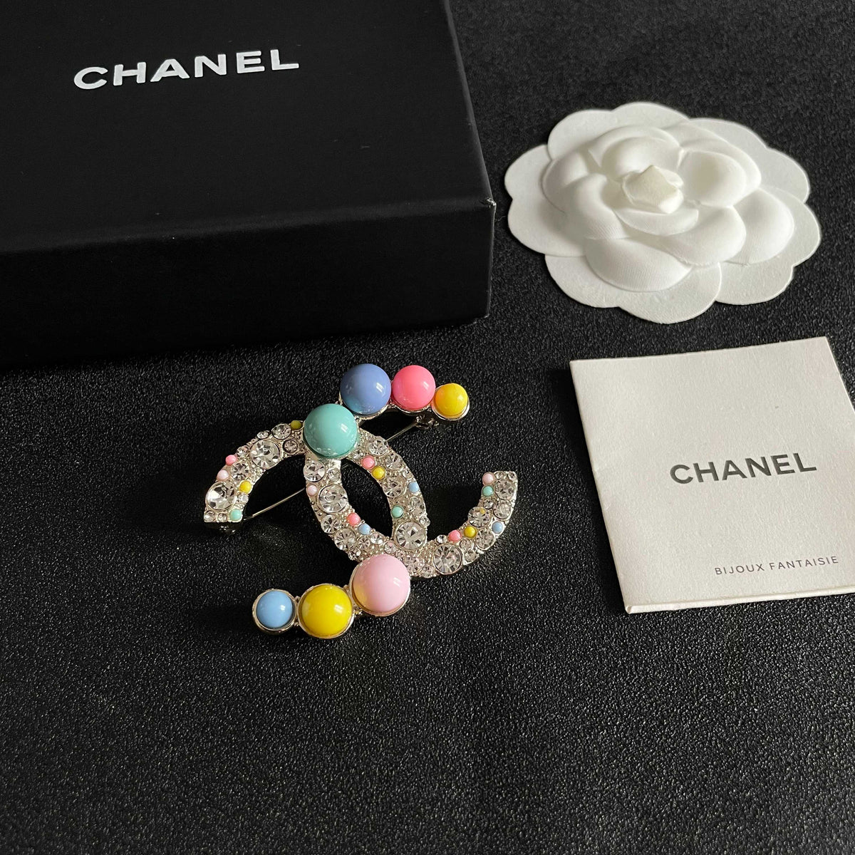 Chanel Multicolor Bead CC Brooch - album image 6