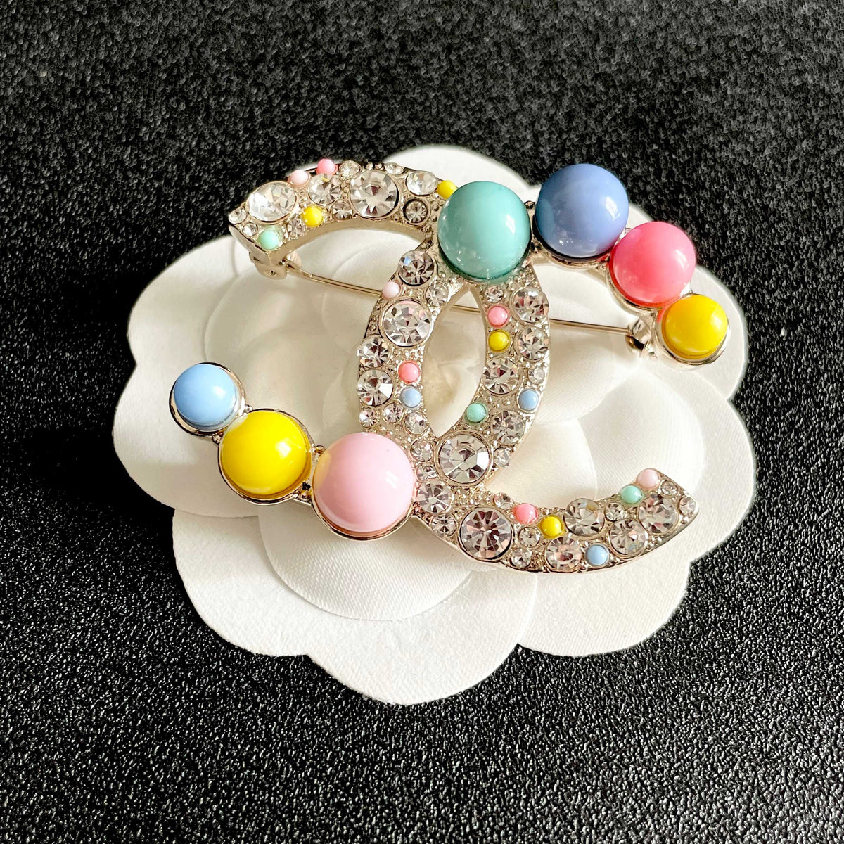 Chanel Multicolor Bead CC Brooch - album image 8