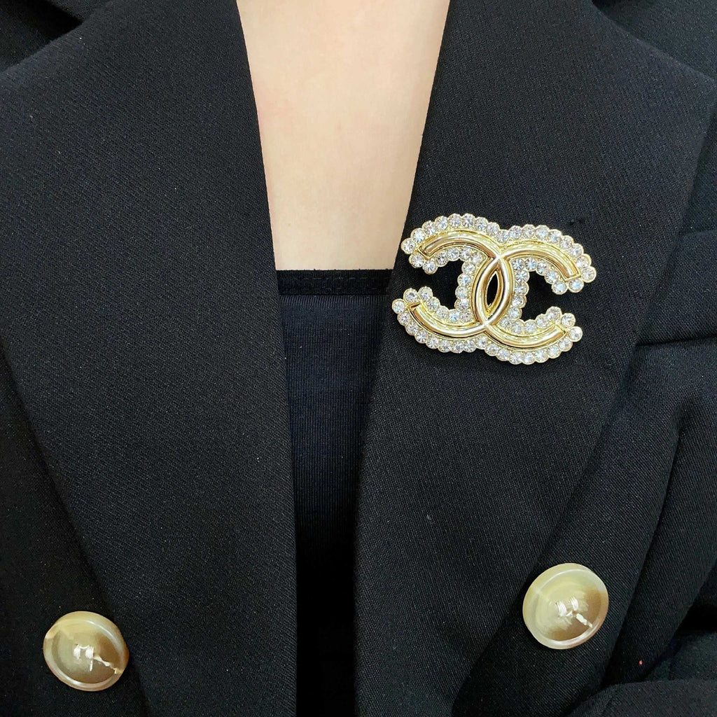 Chanel Gold-Tone Pearl CC Brooch - album image 2