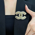 Chanel Gold-Tone Pearl CC Brooch - album image 1