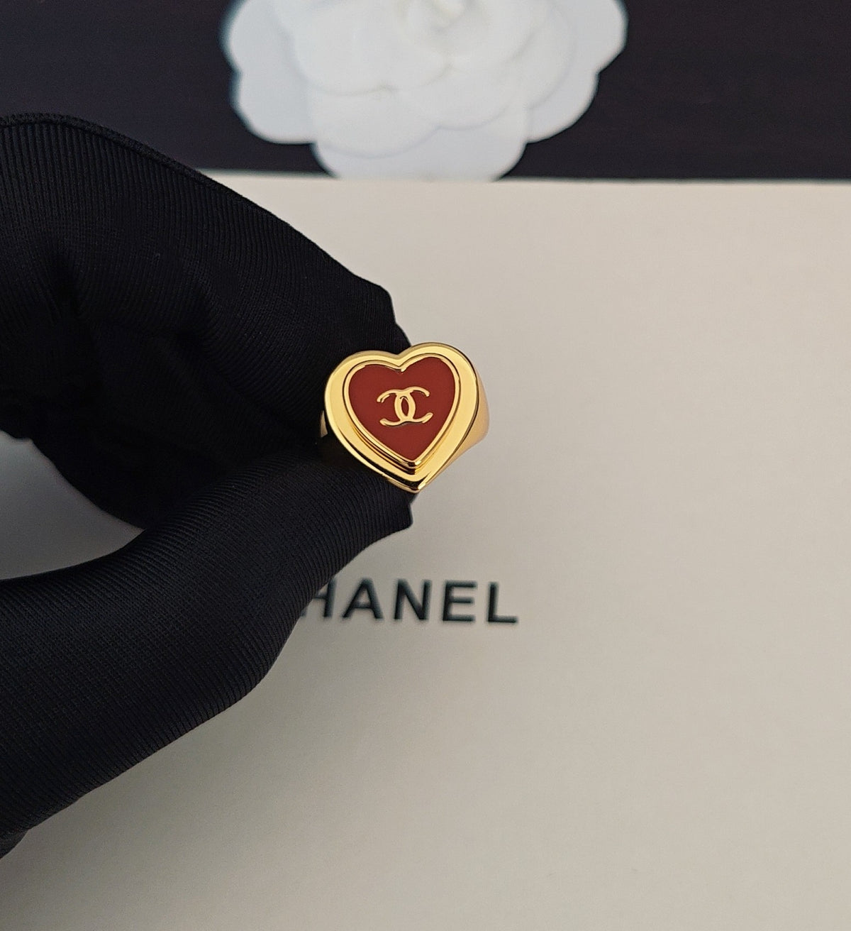 Chanel Red Heart Ring - album image 2
