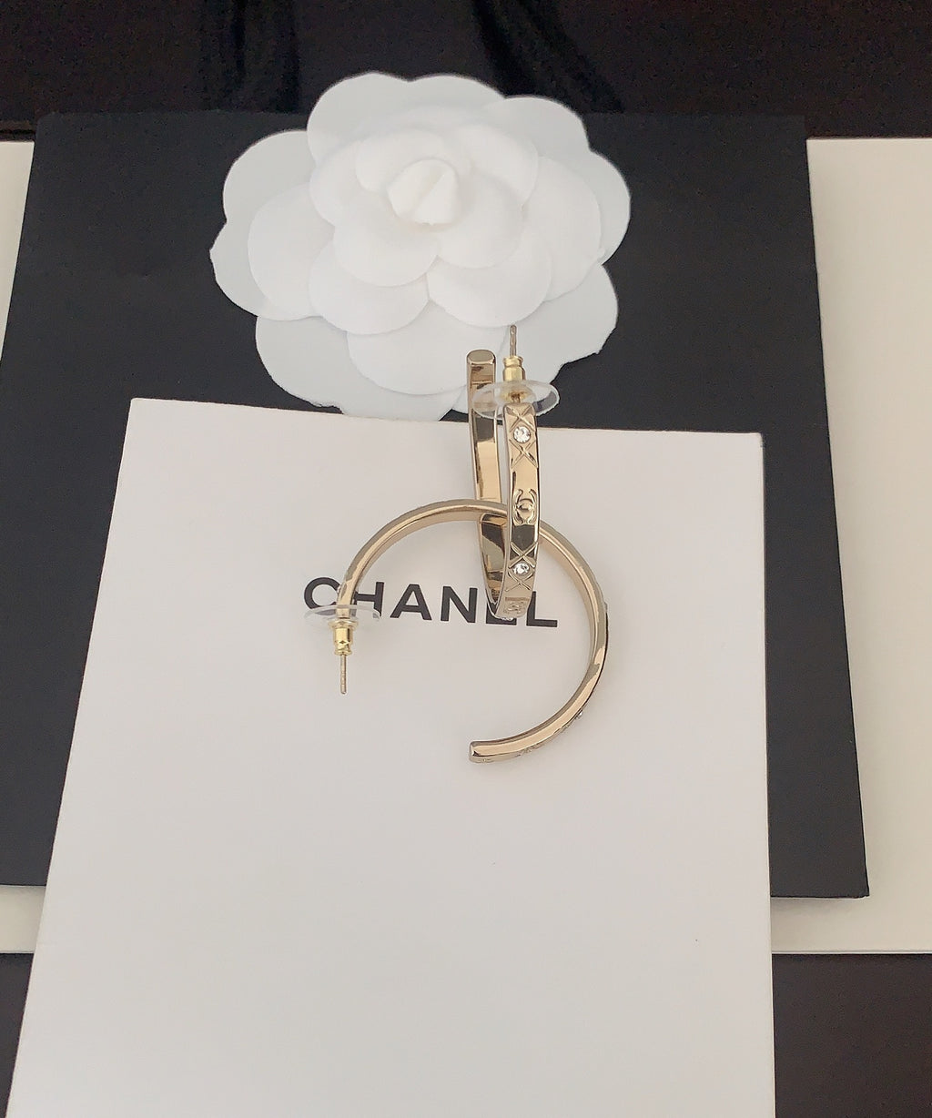 Chanel Gold-Tone Hoop Earrings - album image 5