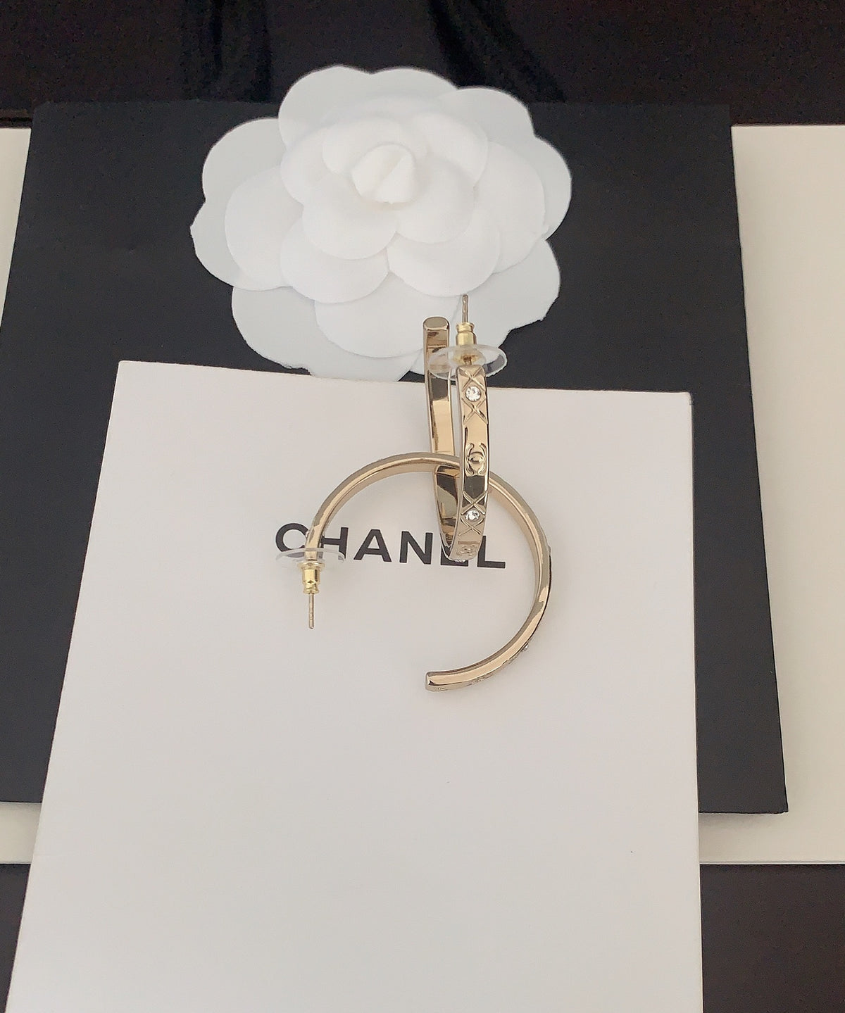 Chanel Gold-Tone Hoop Earrings - album image 5
