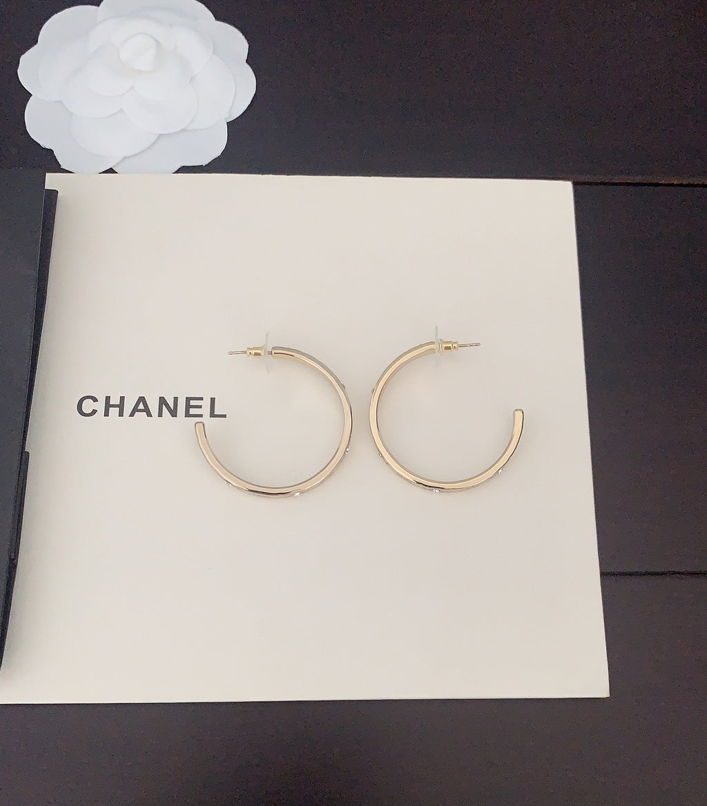 Chanel Gold-Tone Hoop Earrings - album image 4