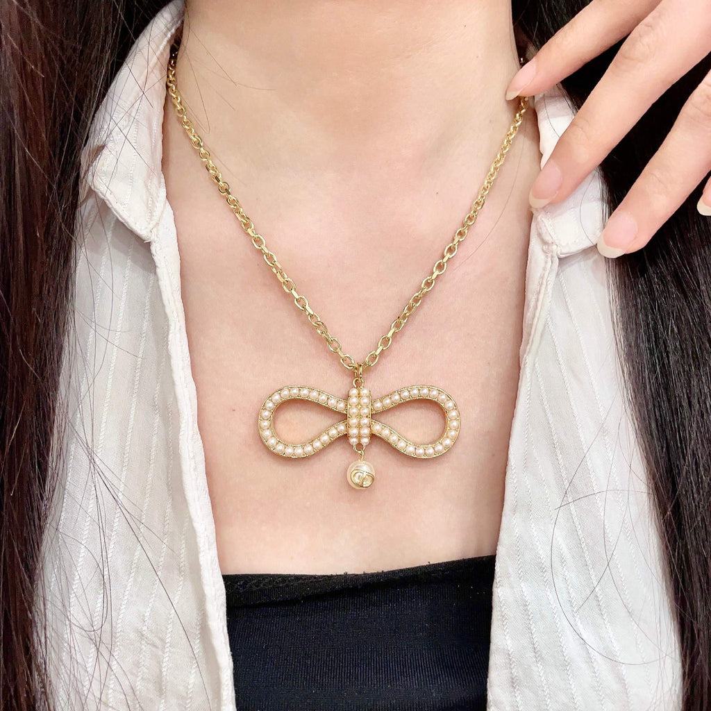 Dior Open Bow Pendant Necklace - product image 1