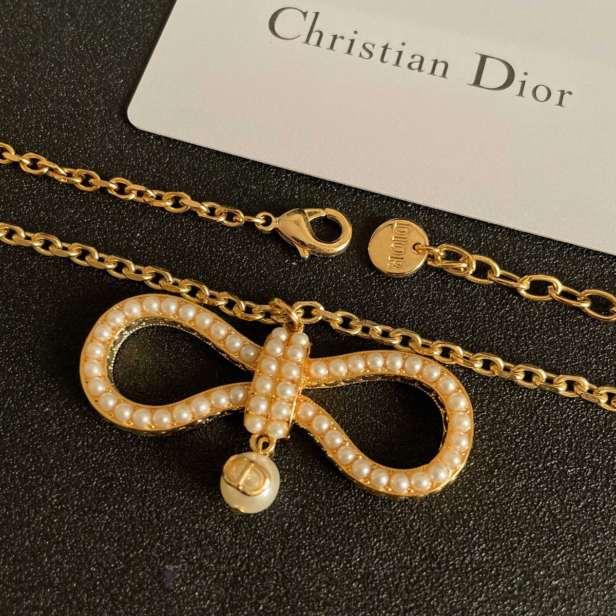 Dior Open Bow Pendant Necklace - product image 6