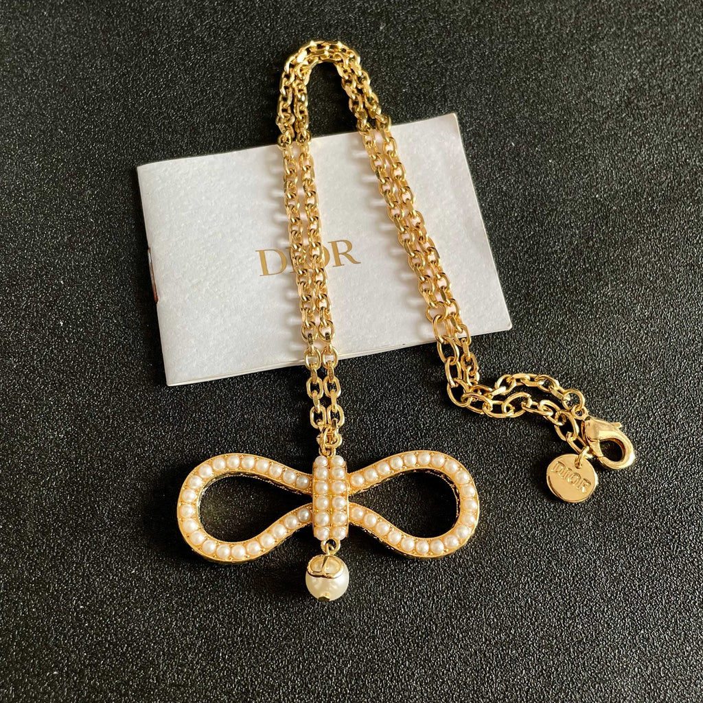 Dior Open Bow Pendant Necklace - product image 8