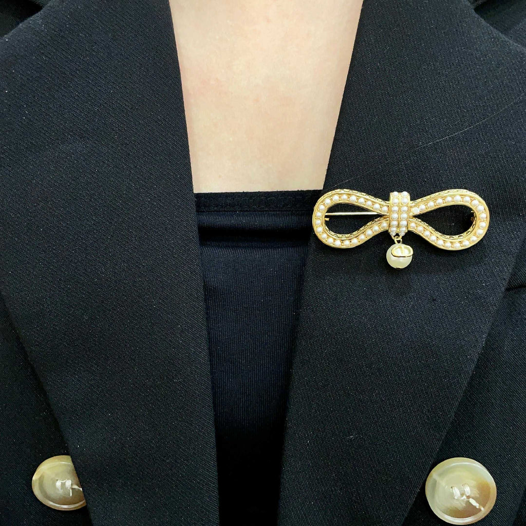 Dior Crystal Ribbon Bow Brooch - product image 2