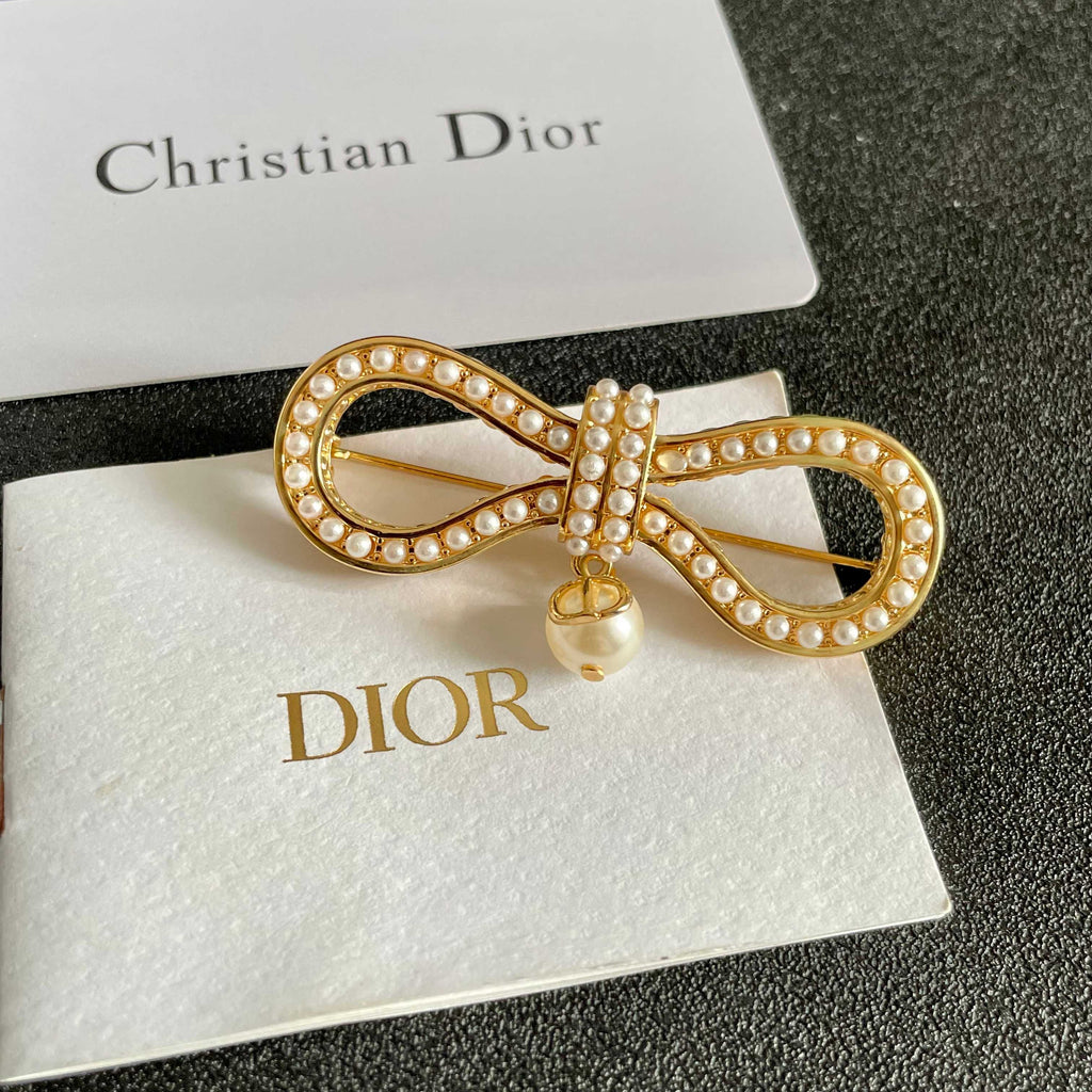 Dior Crystal Ribbon Bow Brooch - product image 8