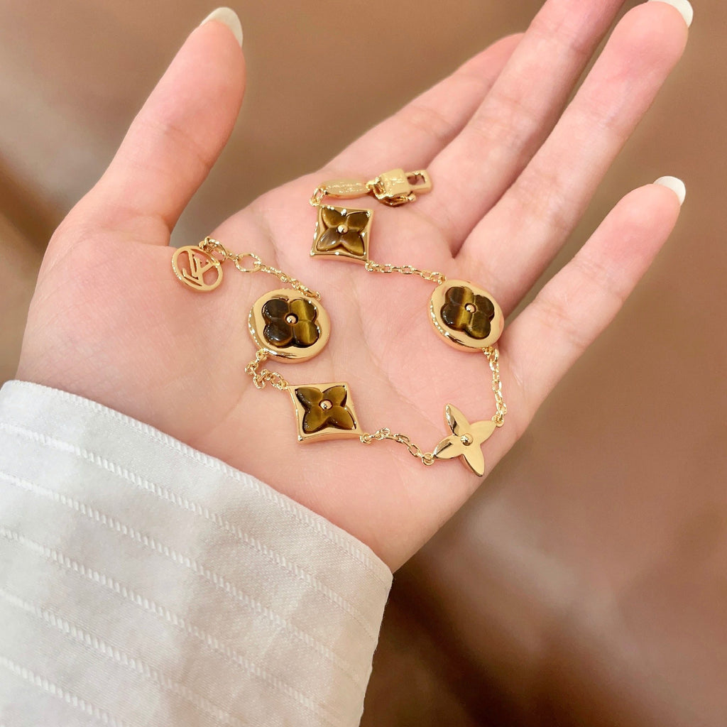 Louis Vuitton Gold-Tone Flower Charm Bracelet - album image 4