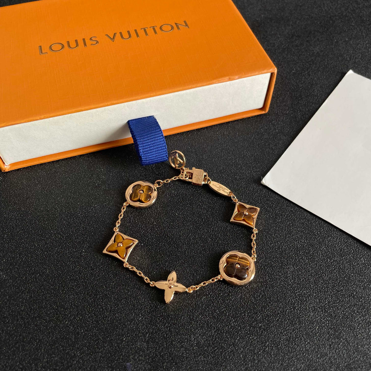 Louis Vuitton Gold-Tone Flower Charm Bracelet - album image 5