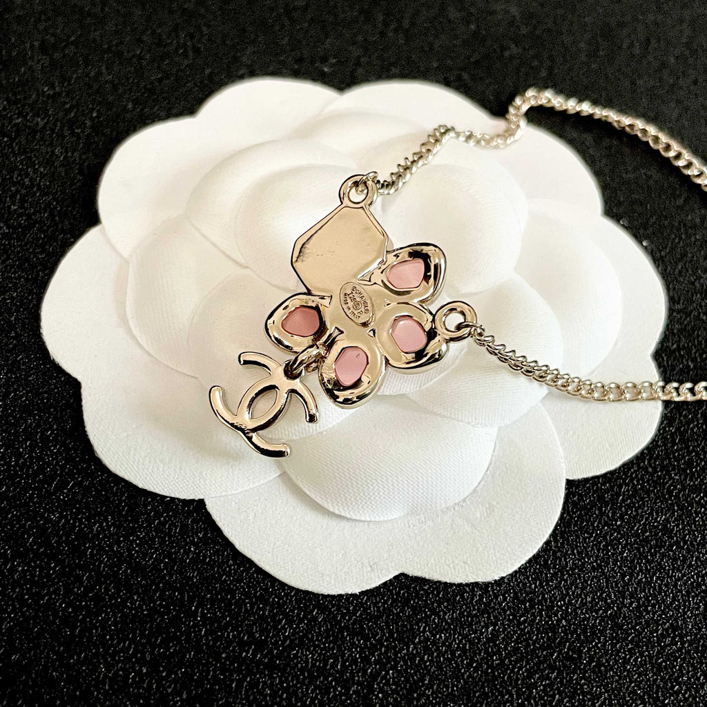 Chanel Pink Textured Pendant Necklace - album image 8