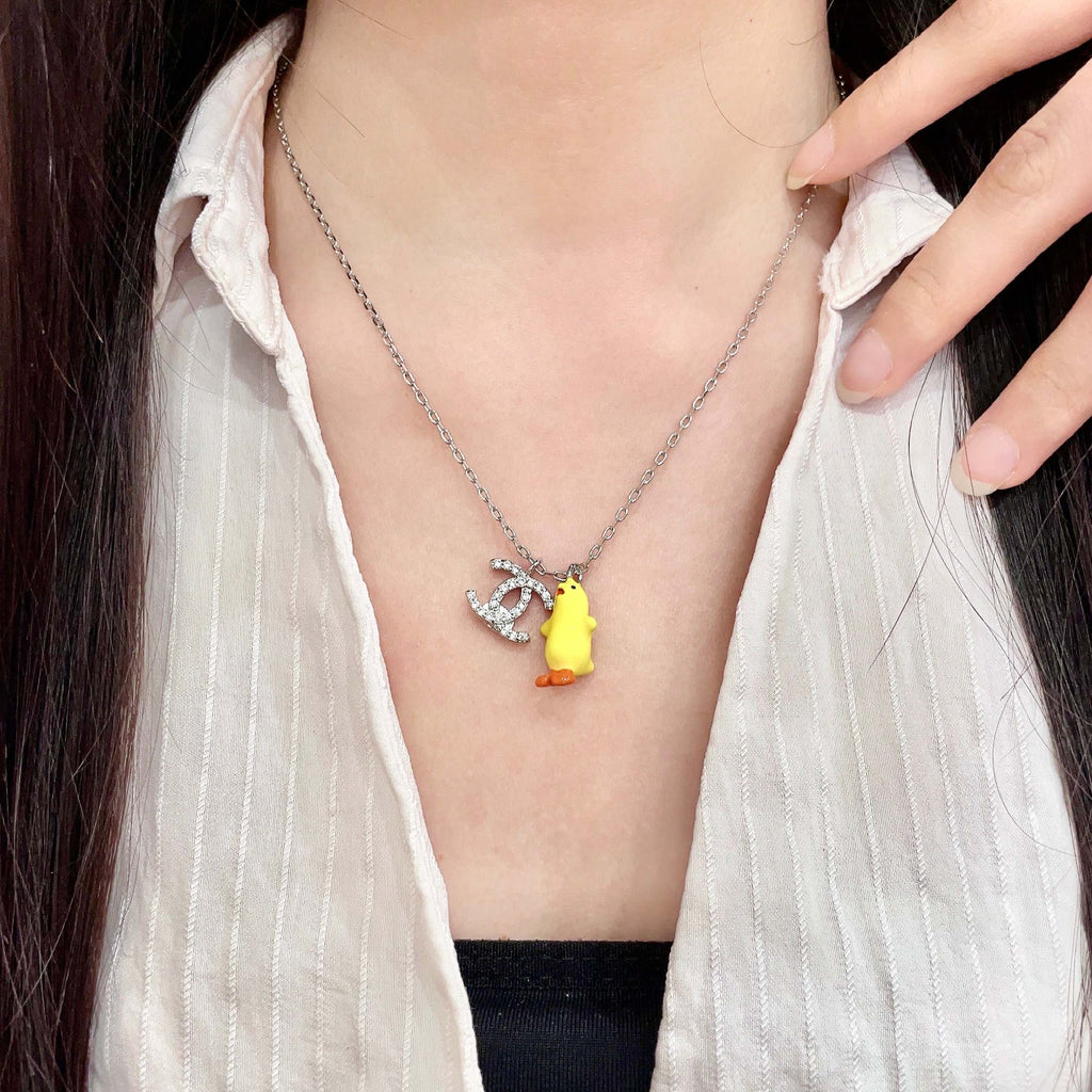 Chanel Yellow Round Pendant Necklace - album image 1