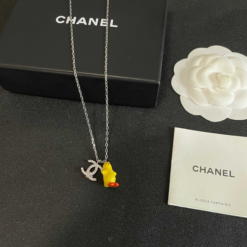 Chanel Yellow Round Pendant Necklace - album image 5