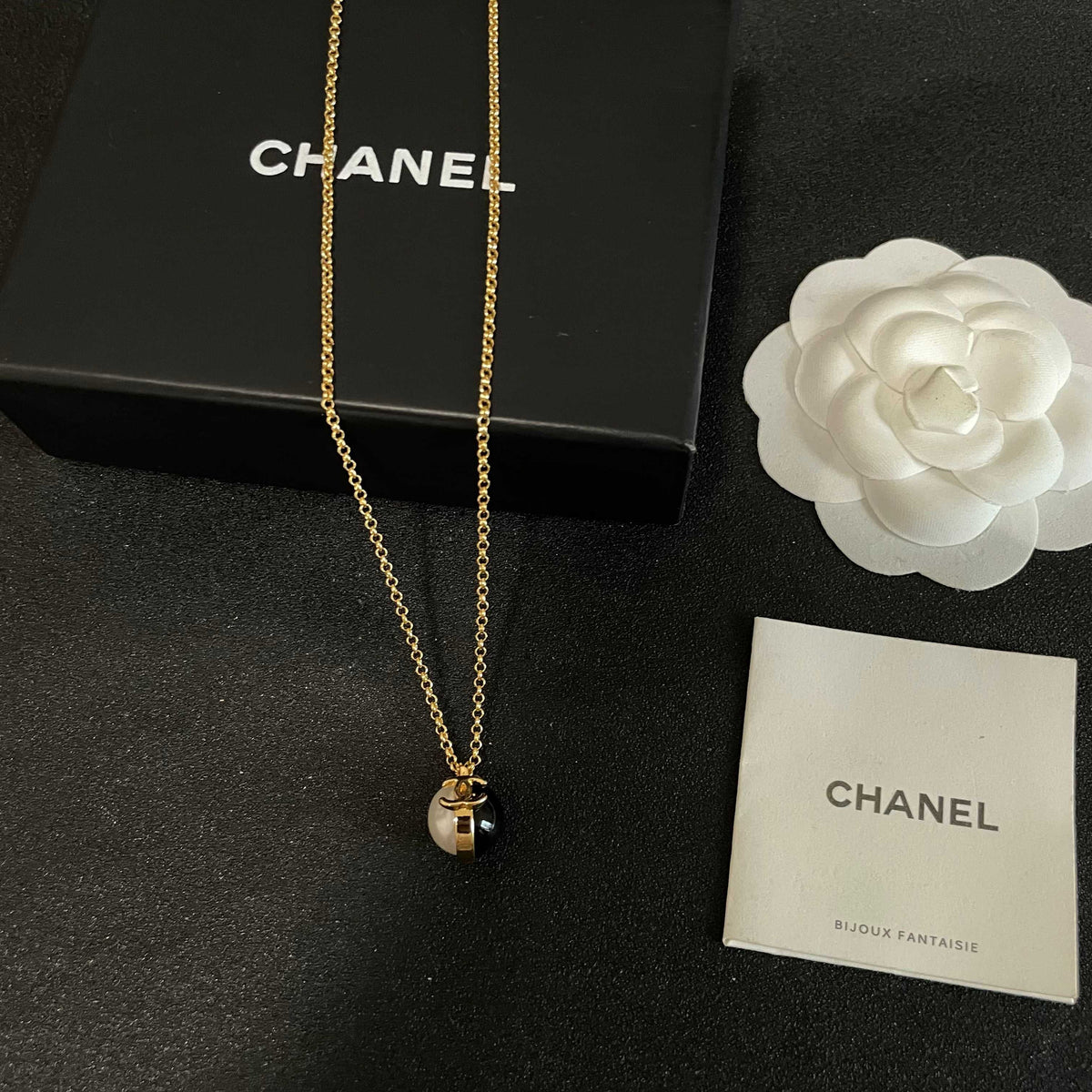 Chanel Gold-Tone Round Pendant Necklace - album image 5
